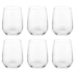 Set 6 bicchieri acqua Io Vino in vetro cristallo