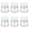 Set 6 bicchieri acqua 420 ml blu e oro Spectrum