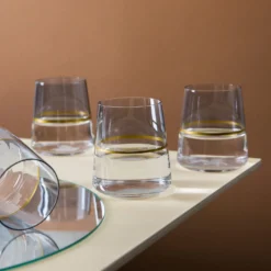 Set 6 bicchieri acqua 420 ml blu e oro Spectrum