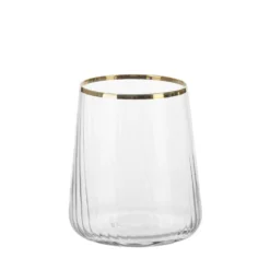 Set 6 bicchieri acqua 420 ml bordo oro Luster