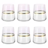 Set 6 bicchieri acqua 420 ml rosa e oro Spectrum