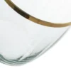 Set 6 bicchieri acqua 365 ml verde con bordo oro Shine