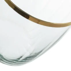 Set 6 bicchieri acqua 365 ml verde con bordo oro Shine