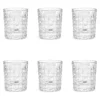 Set 6 bicchieri acqua 260 ml vetro lavorato