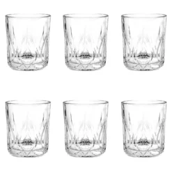 Set 6 bicchieri acqua 310 ml vetro lavorato