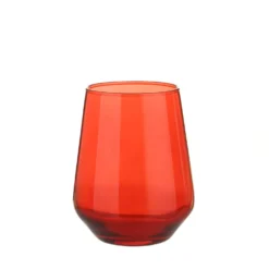 Set 2 bicchieri acqua rossi in vetro Allegra