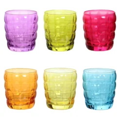 Set 6 bicchieri colorati vetro Horizon Pasabahce