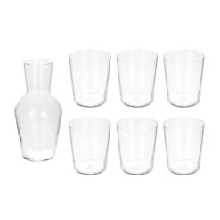Set 6 bicchieri e caraffa vetro Sidro RCR