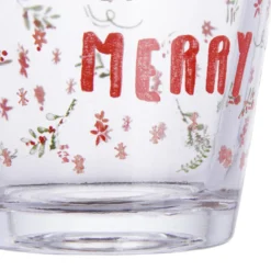 Set 6 bicchieri natalizi vetro 235 ml Merry