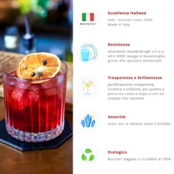 Set 4 bicchieri Negroni RCR Cristalleria Italiana