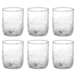 Set bicchieri trasparenti in vetro da 8 cm, 6 pezzi