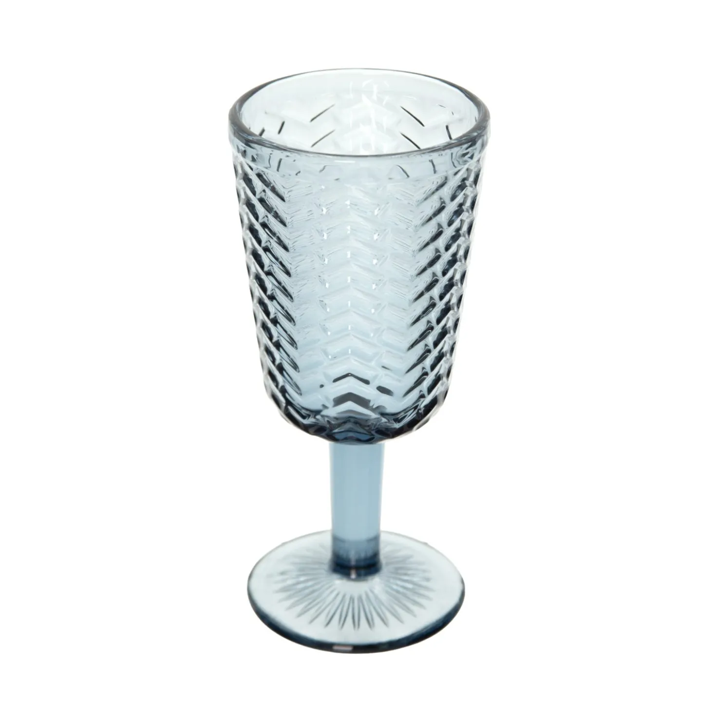 Set 2 calici acqua vetro blu Milo