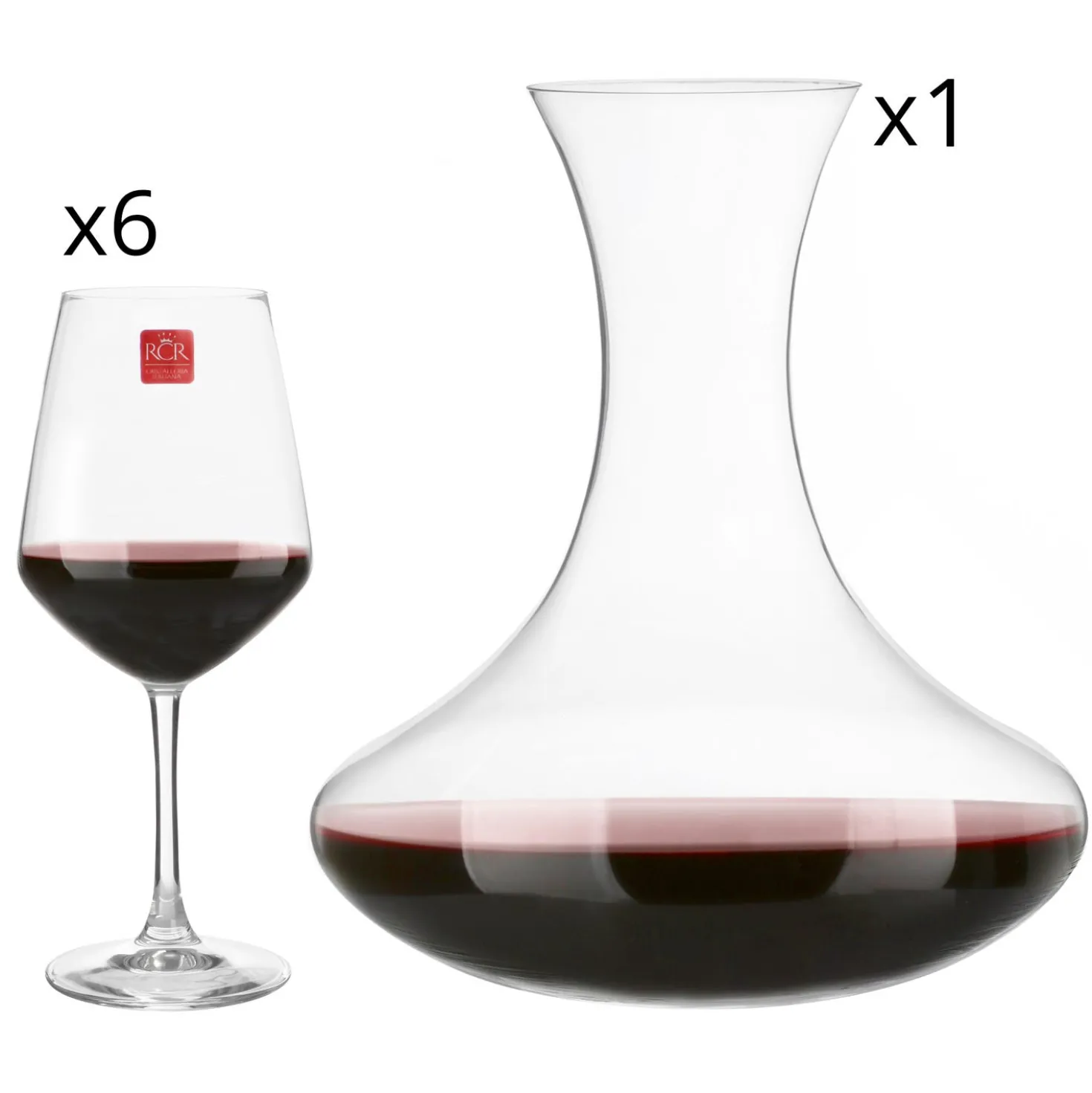 Set 6 calici e decanter Universum
