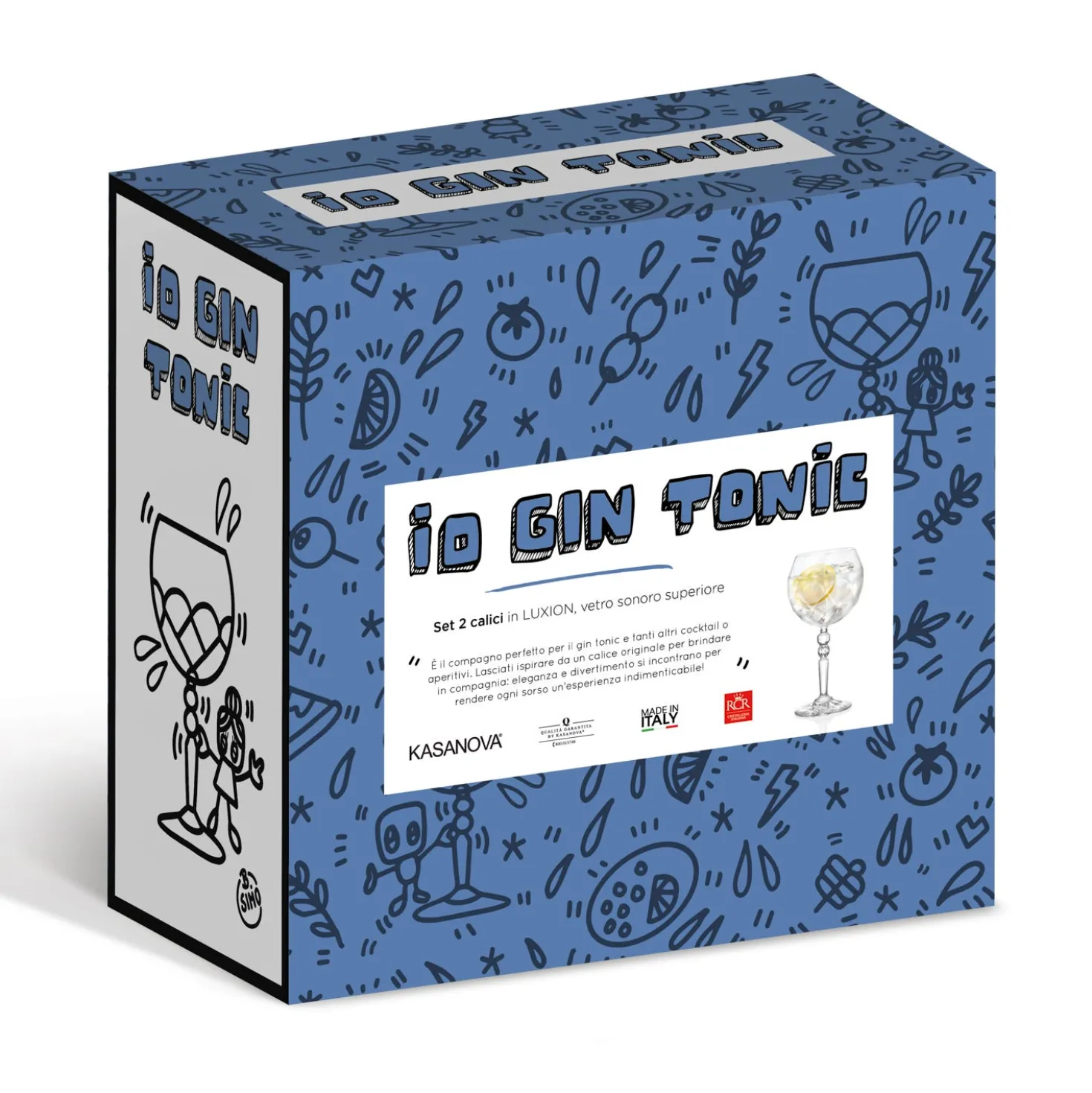 Set 2 calici Gin Tonic RCR Cristalleria Italiana