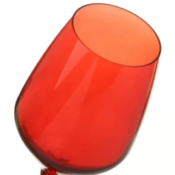 Set 2 calici vino in vetro rossi Allegra