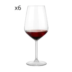 Set 6 calici vino rosso in vetro Allegra