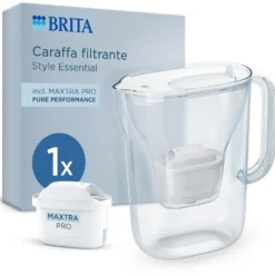 Set caraffa filtrante Brita Style Essential bianca con filtro