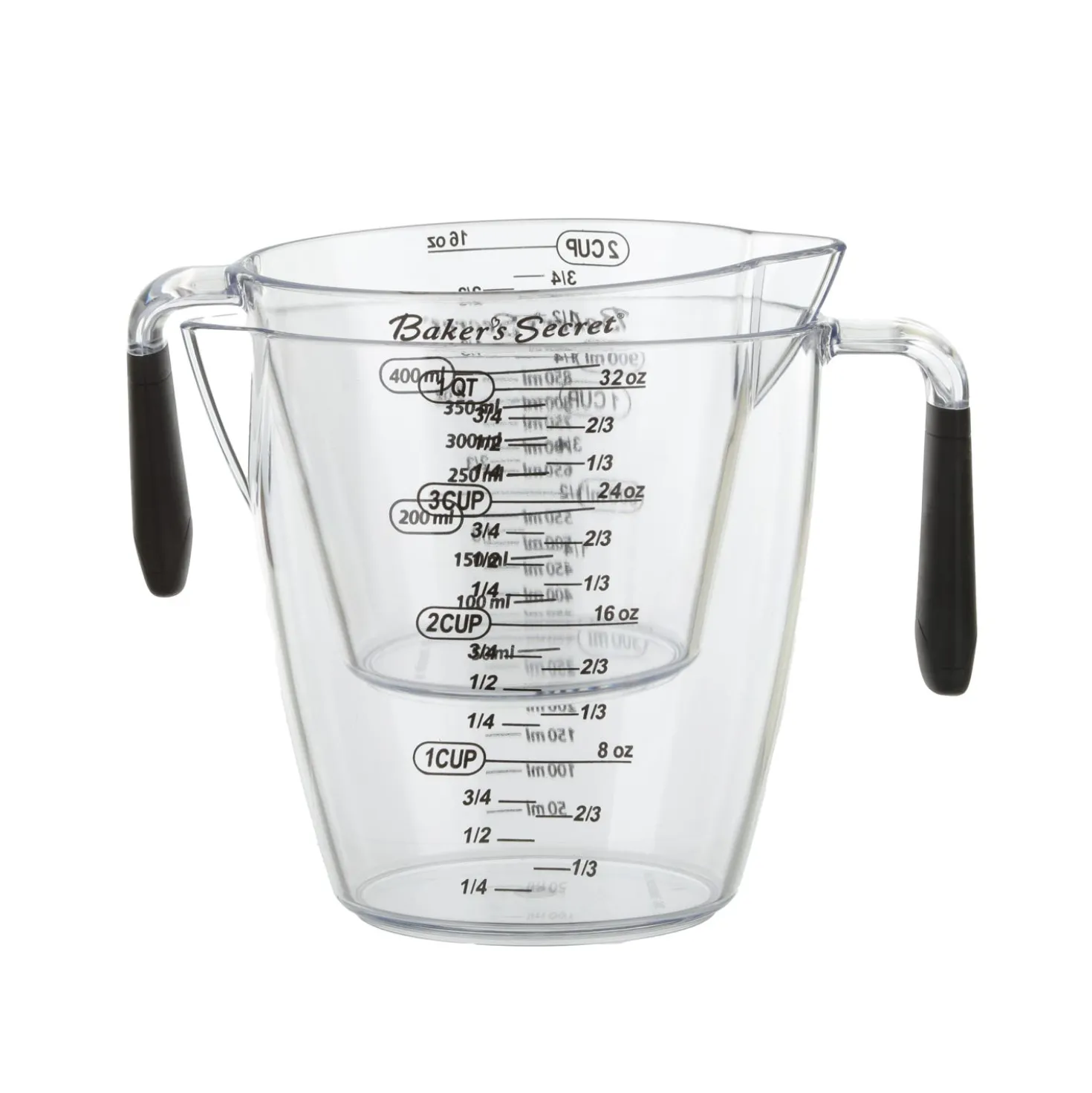Set 2 caraffe in plastica con manico in gomma