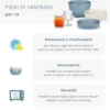 Set 2 ciotole in polipropilene 10 cm blu