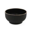 Set 6 ciotole plastica nera 10 cm bordo oro