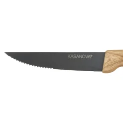 Set 6 coltelli bistecca con manico effetto legno