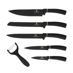 Set 6 coltelli con pelaverdure nero