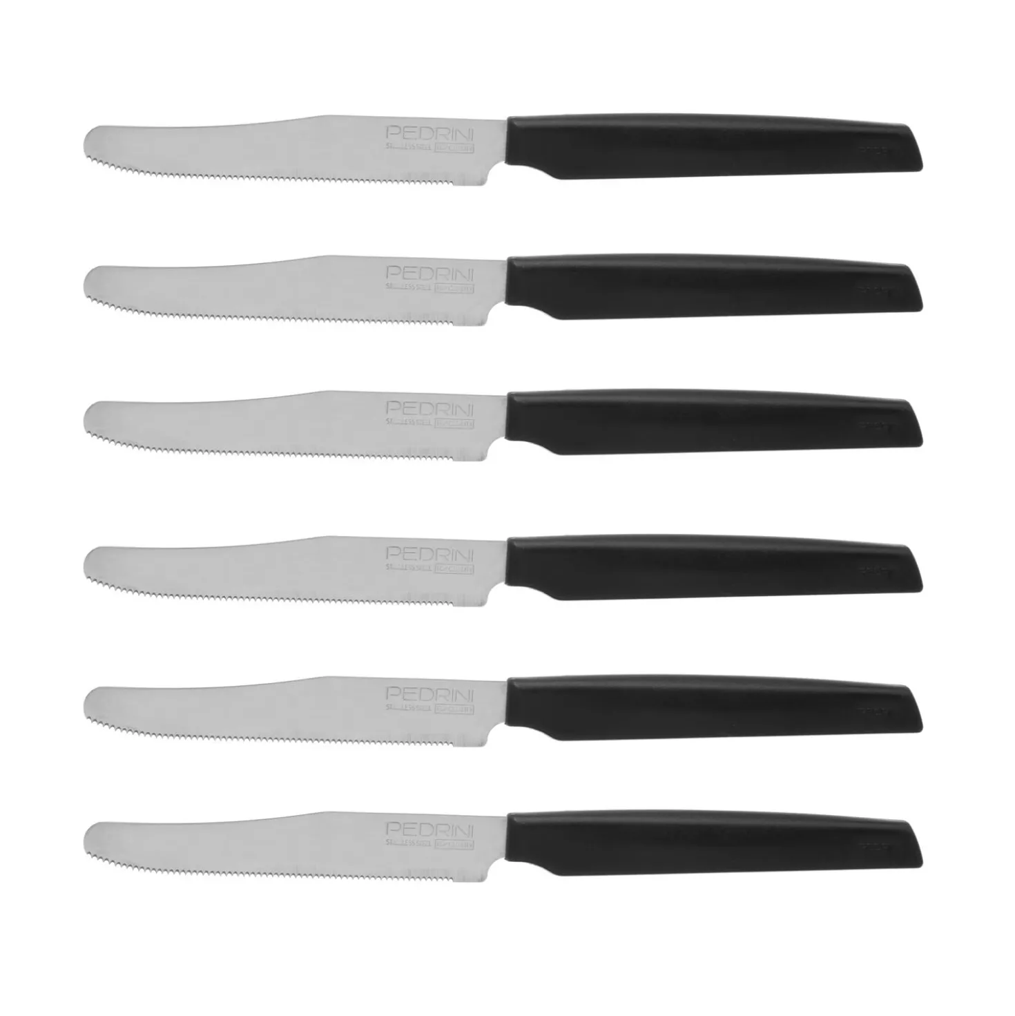Set 6 coltelli nero Active