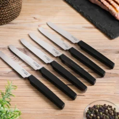 Set 6 coltelli nero Active