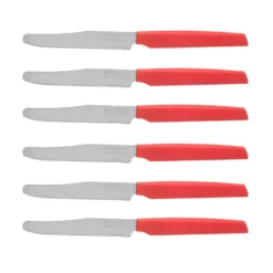Set 6 coltelli rosso Active