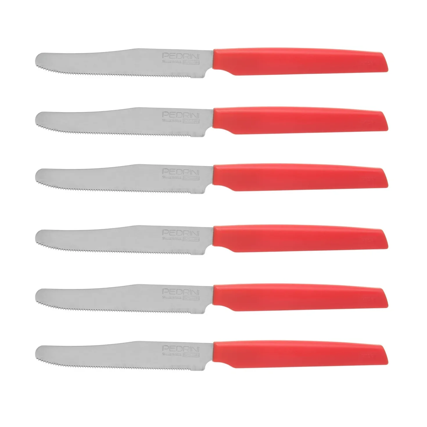 Set 6 coltelli rosso Active