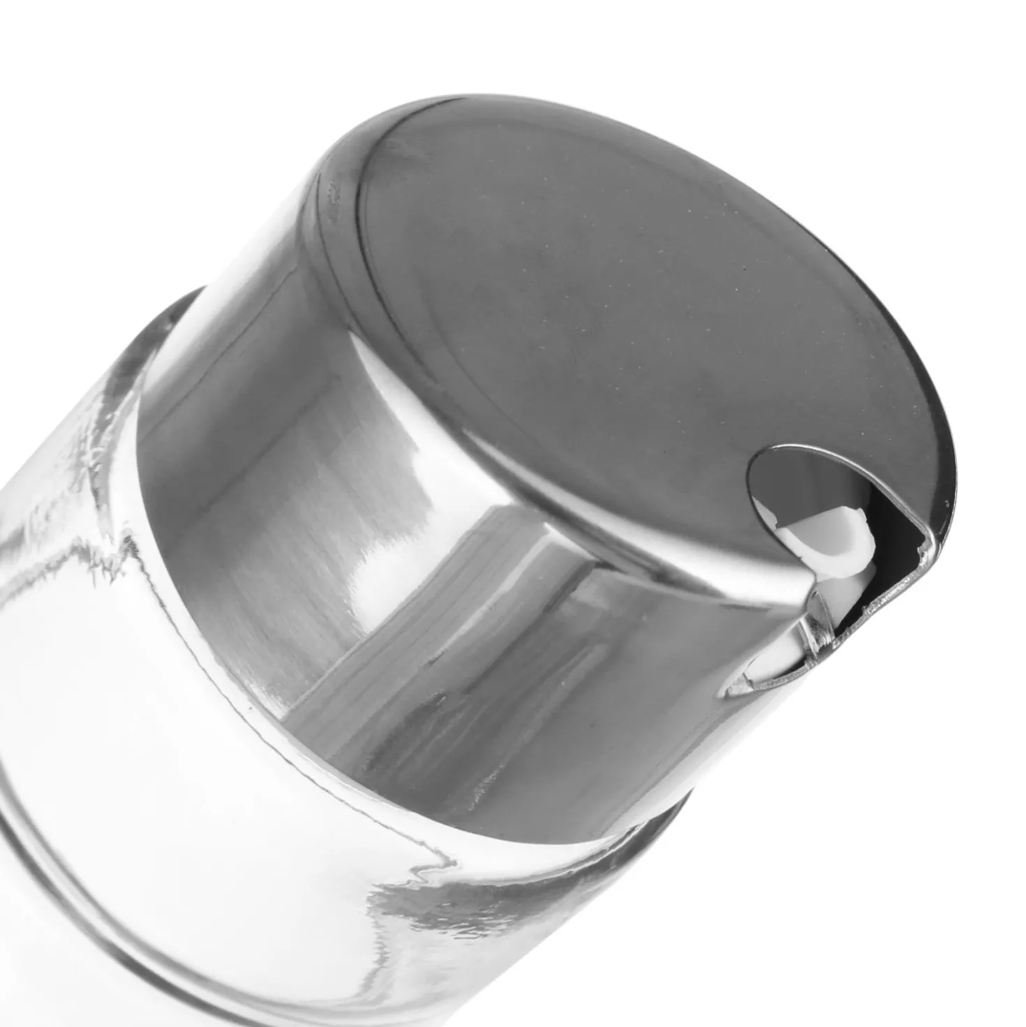 Set condimento in vetro e acciaio