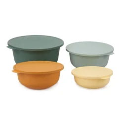 Set 4 contenitori in plastica colorati