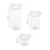 Set 24 contenitori in plastica coperchio bianco