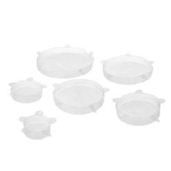 Set 6 coperchi in silicone flessibile