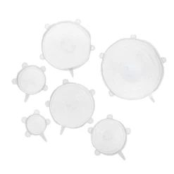 Set 6 coperchi in silicone flessibile