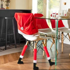 Set 4 coperture gambe sedia Babbo Natale