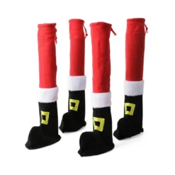 Set 4 coperture gambe sedia Babbo Natale