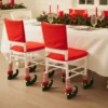 Set 4 coperture gambe sedia elfo natalizio