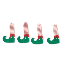 Set 4 coperture gambe sedia elfo natalizio