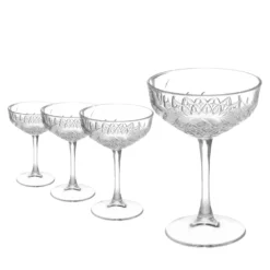 Set 4 coppe di spumante in vetro, da 27 cl