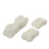 Set fascia capelli e 2 polsini beige