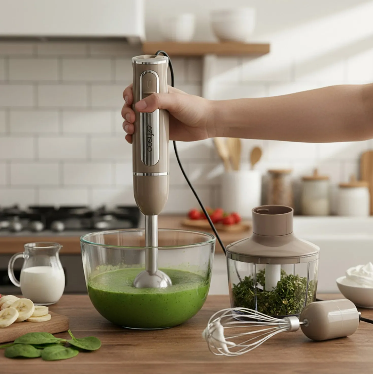 Set frullatore a immersione con accessori Easy2love
