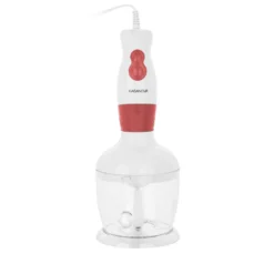 Set frullatore a immersione 3 in 1 rosso con stand