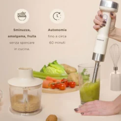 Set frullatore a immersione 3 in 1 senza fili Liberty senza batteria