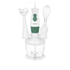 Set frullatore a immersione 3 in 1 verde con stand