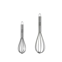 Set 2 fruste in silicone con manico in acciaio