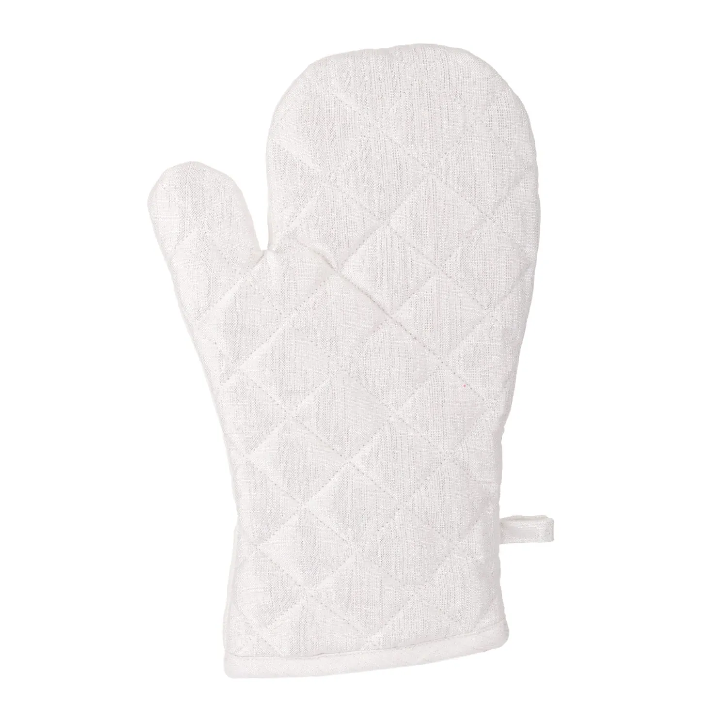 Set guanto e 2 presine Lurex Argento