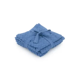 Set 4 lavette asciugamani 30x30 cm avio Basic
