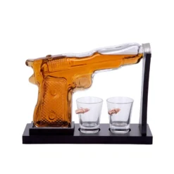 Set liquore bottiglia pistola con bicchierini shot