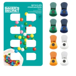 Set 8 mollette chiudipacco magnetiche Baker's Secret